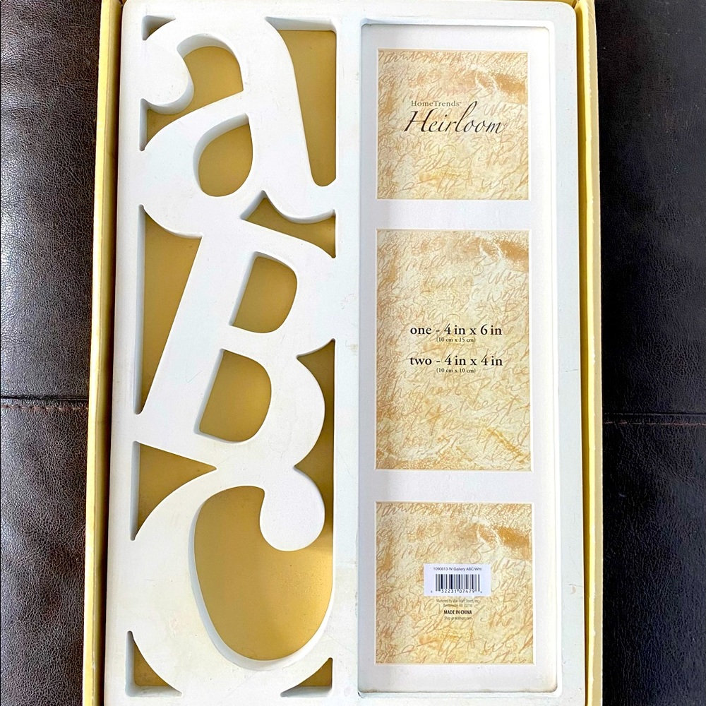 Heirloom ABC Picture frame. White